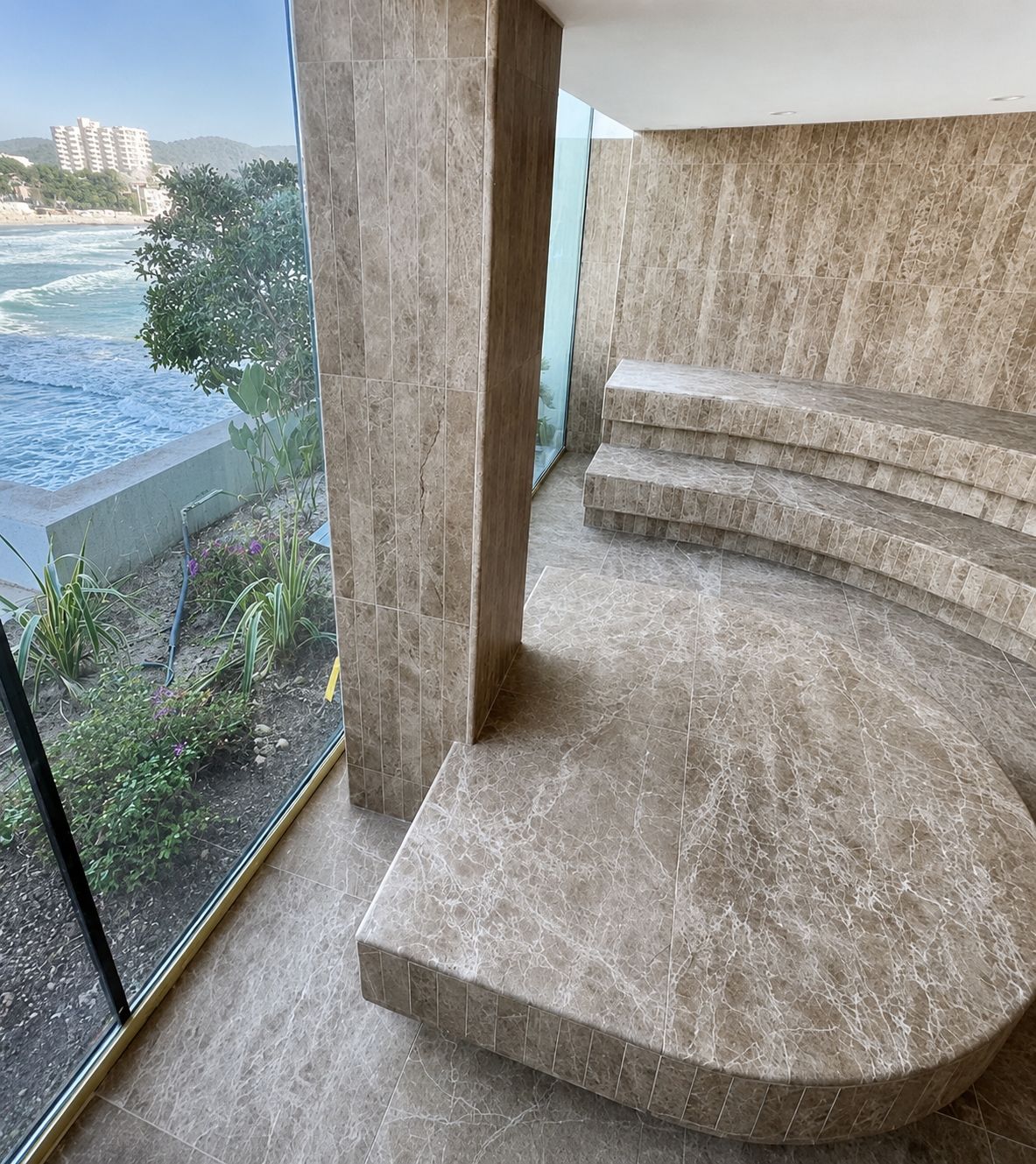 Elegant Marble Sauna